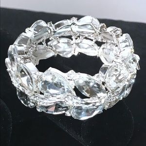 Pear and Marquis Cut Crystal Bracelet wedding prom